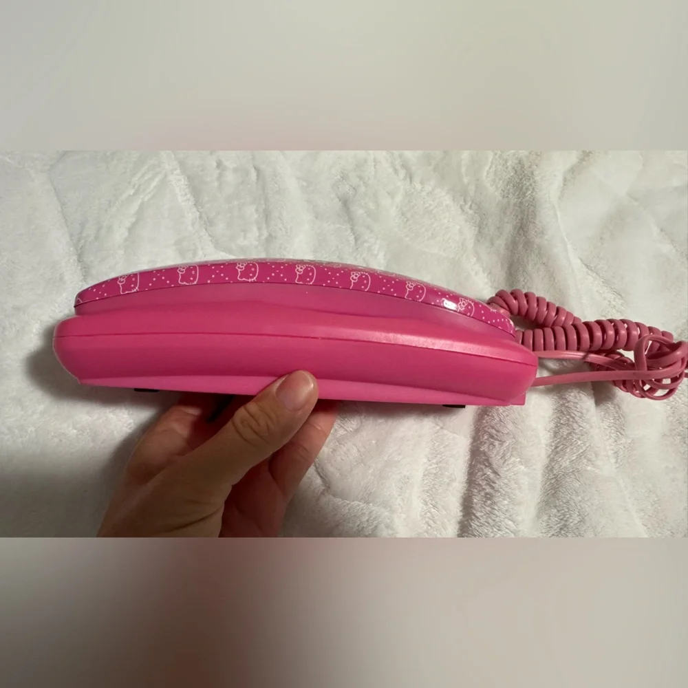 Hello Kitty Pink Retro Phone Tel-Line Mountable Gift Sakar 2009 Sanrio